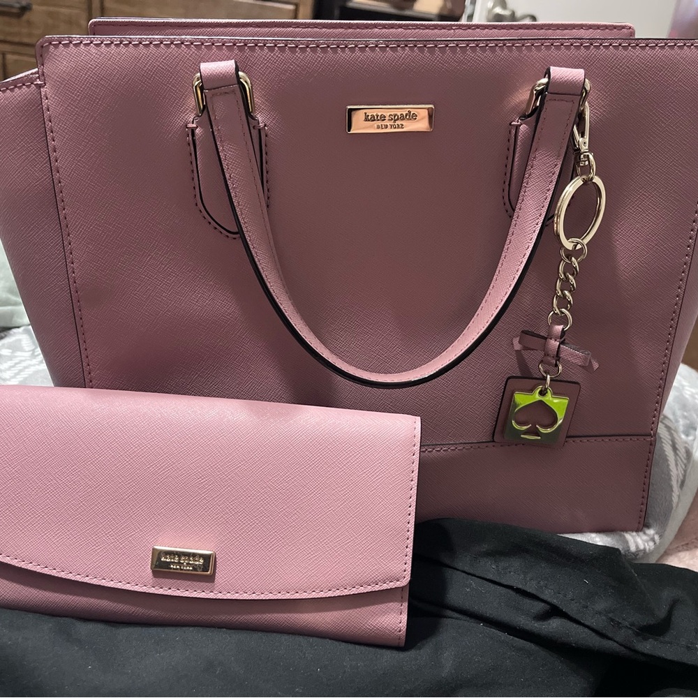 Kate Spade Mauve Tote and Wallet Set